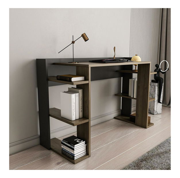 PC stolek Corenada (ořech + černá)