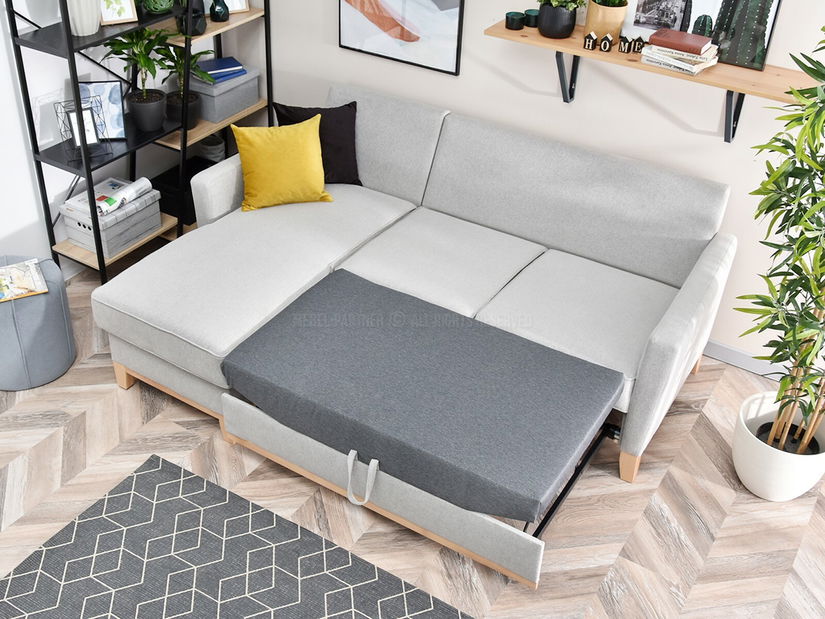 Rohová sedačka Biblioteca (šedá)