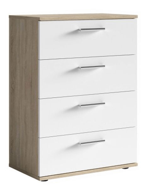 Komoda Mirah typ 4 (dub sonoma + bílá)