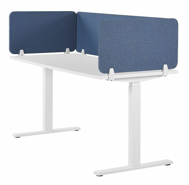 Přepážka na pracovní stůl 160x40 cm Whitley (modrá)