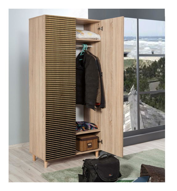 Šatní skříň Sirius 220 (dub sonoma)