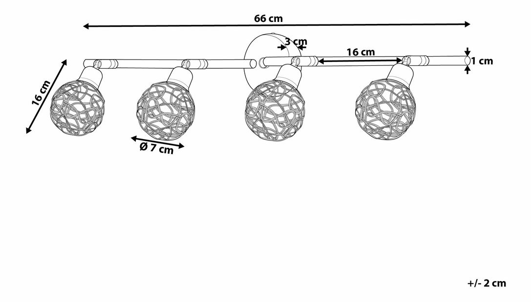 Závěsná lampa Maja (černá)