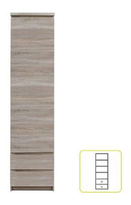 Policová skříň Punkto Typ 02 1D2S