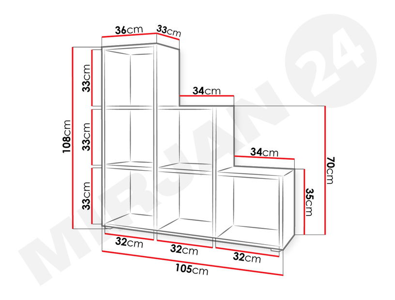 Regál Cygni 011 (bílá) *výprodej