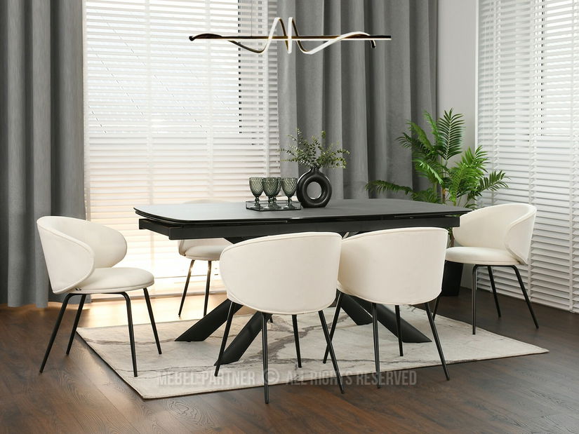 Židle Carmen (krémová + černá)