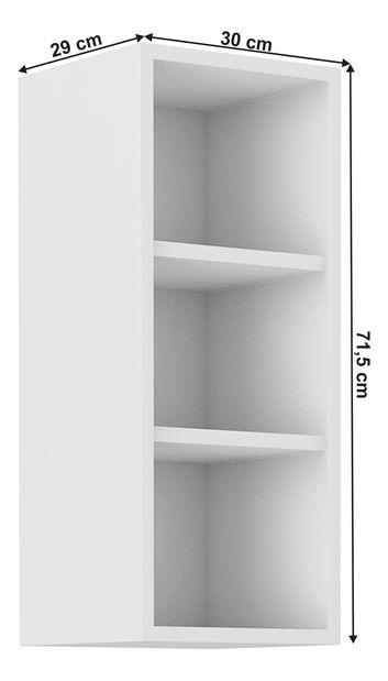 Horní kuchyňský regál Lesana 1 (bílá) 30 G-72 OTW