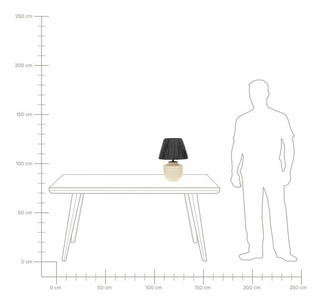 Stolní lampa Tygo (béžová)