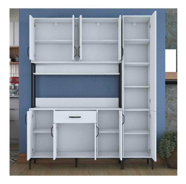 Kuchyňská skříň Jenaretta 34 (bílá + černá)