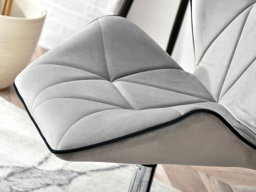 Křeslo Velma M (šedá + černá)