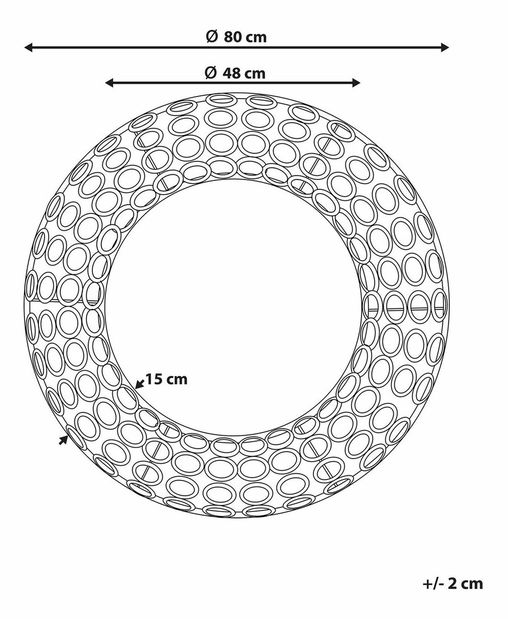 Nástěnné zrcadlo Bristol (zlatá)