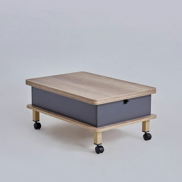 Konferenční stolek na kolečkách Ninno 1(bílá)