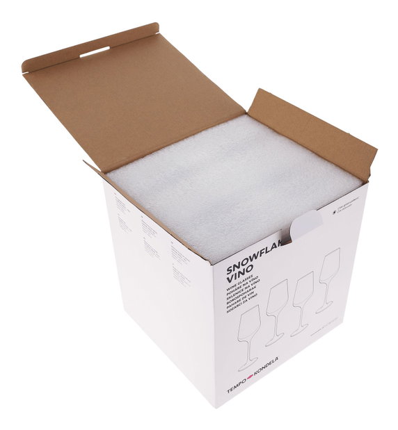 Set 4 ks sklenic na víno s krystaly 450ml Snouflek 