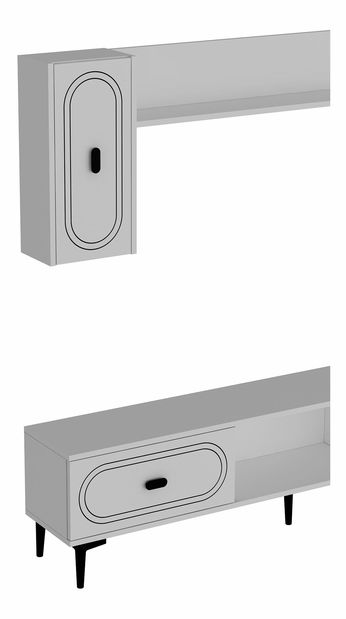 Obývací stěna Wendy (bílá + zlatá)