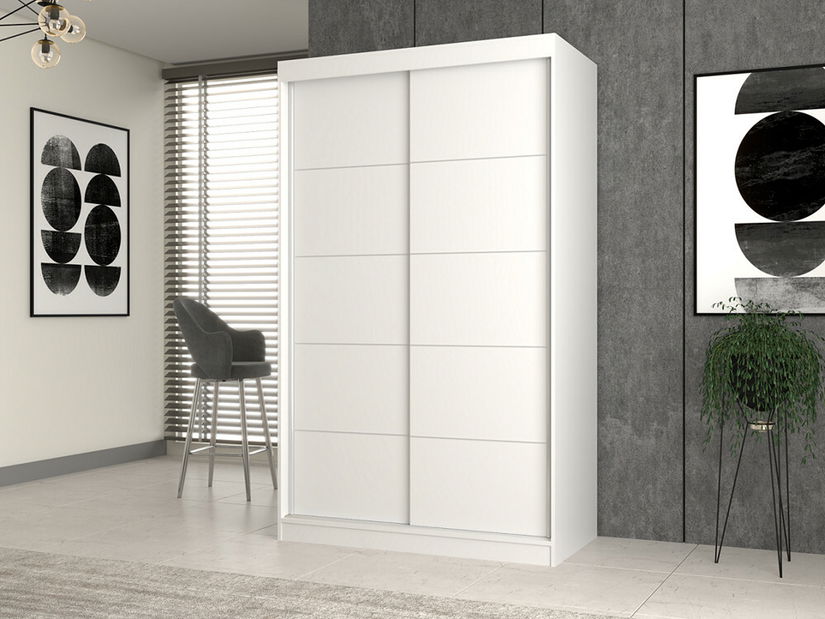 Šatní skříň s posuvnými dveřmi Igatossa 120 B (bílá)