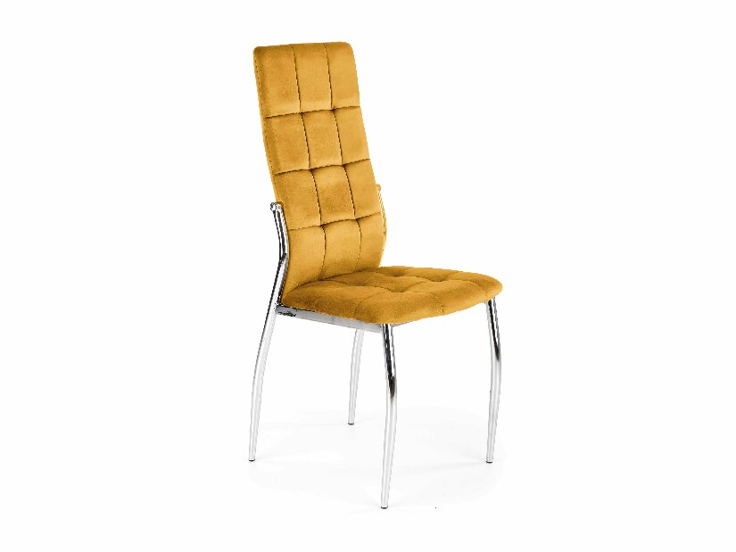 Jídelní židle Kinoa (žlutá + stříbrná)