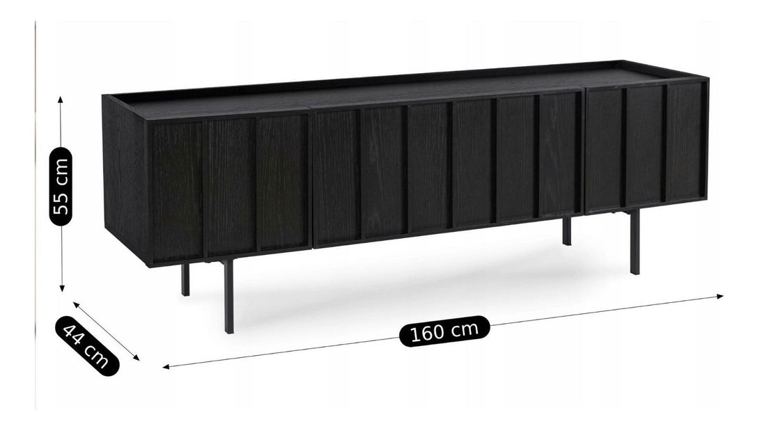 TV skříňka Botulimicas (černá)