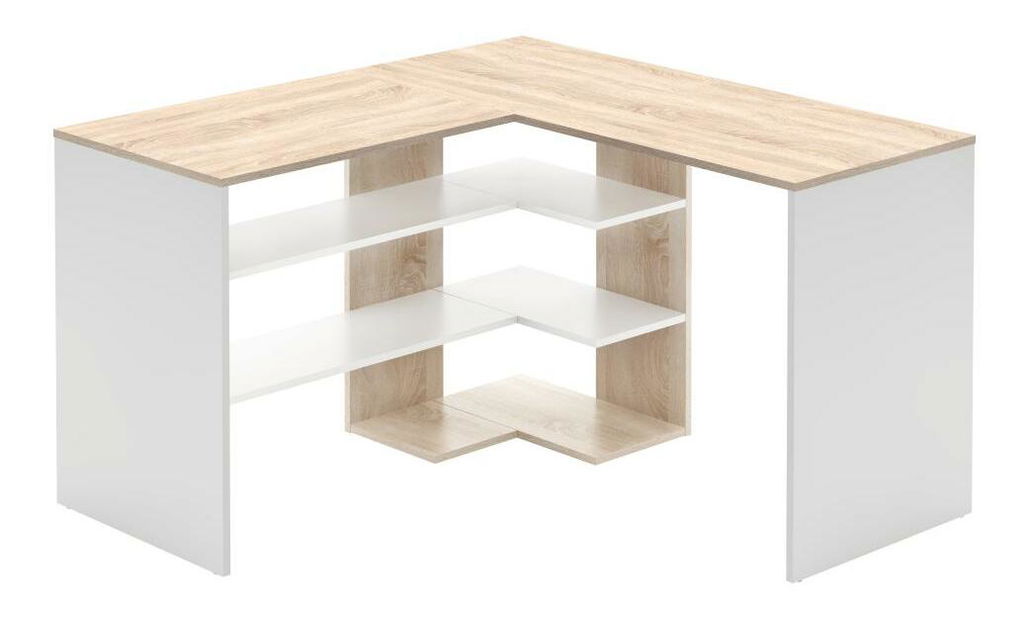 PC stolek Timuro (dub sonoma + bílá)