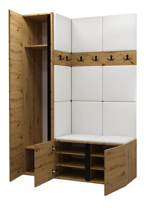 Předsíň Timothy IX (grafit) (ekokůže Soft 017 (bílá))