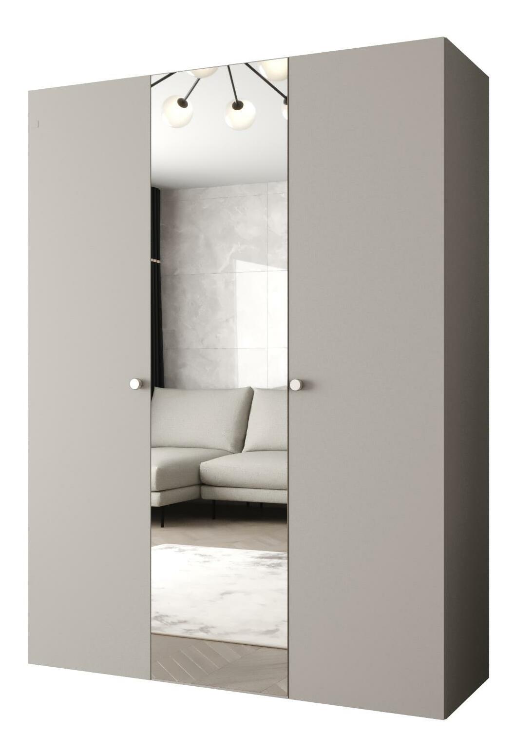 Šatní skříň 150 cm Parna 2 (kašmír + stříbrná)