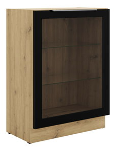 Vitrína do kuchyně Ariesa 60 DW 1F BB (dub artisan + černá)