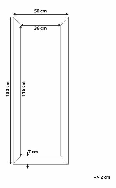 Nástěnné zrcadlo Merza (bílá)