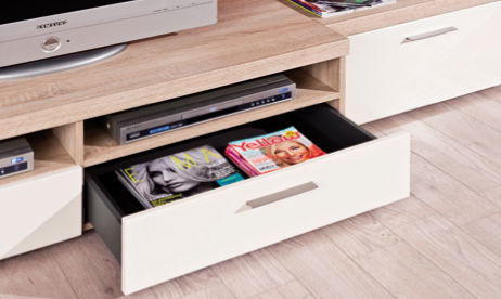 Obývací stěna Decodom Stadium K 03 dub bardolino + lesk vanilka