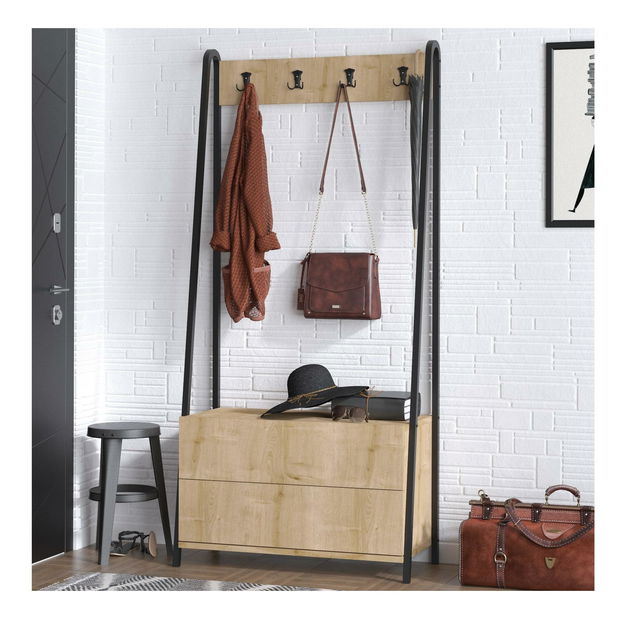 Předsíňová sestava Aliex 30 (ořech + černá)