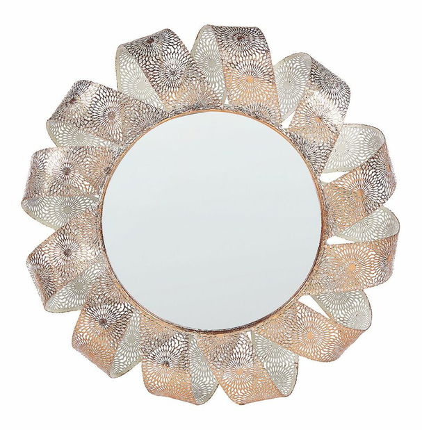 Nástěnné zrcadlo Manza (bílá)