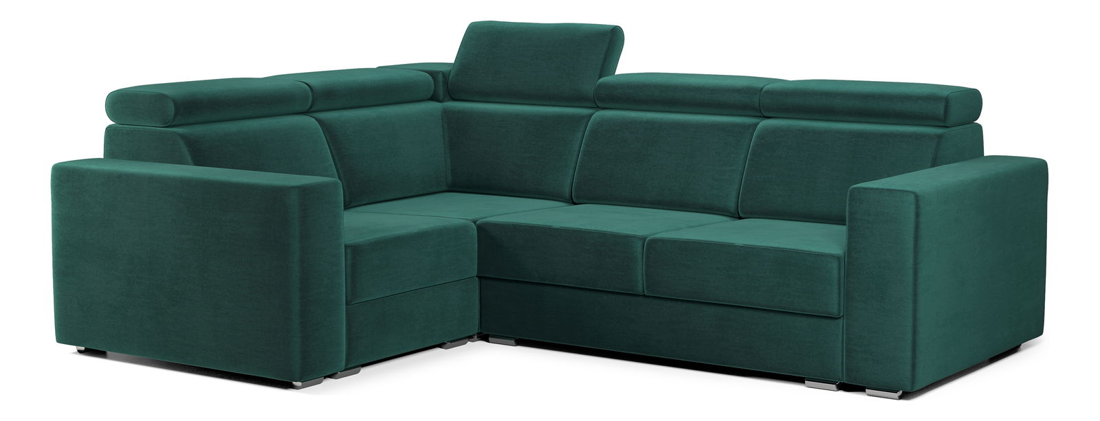 Rohová sedací souprava Viktoria 2R1 (L) (tmavě zelená Monolith 37)