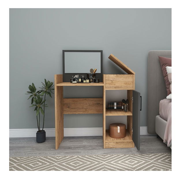 Toaletní stolek Kudopa 2 (borovice atlantická + antracit)