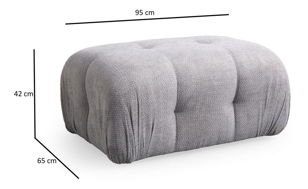 Rohová sedací souprava Pettit 2 (světle šedá)