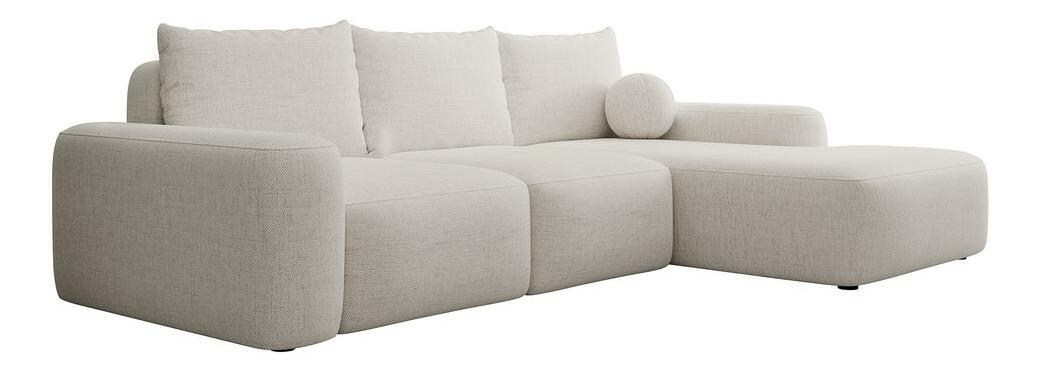 Rohová sedací souprava Carlito (P) (krémová + černá)