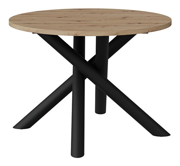 Kulatý jídelní stůl 110 cm Ossla (dub artisan)