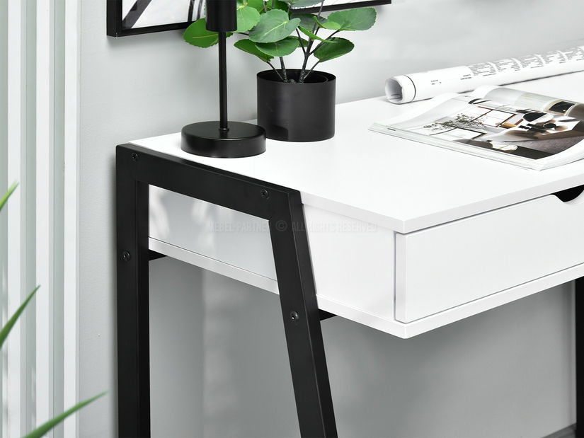 PC stolek Land (bílá + černá)