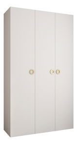 Šatní skříň 160 cm Carmela 40-1 (bílá + zlatá)