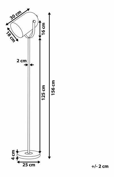 Stojící lampa TYRO (kov) (bílá)