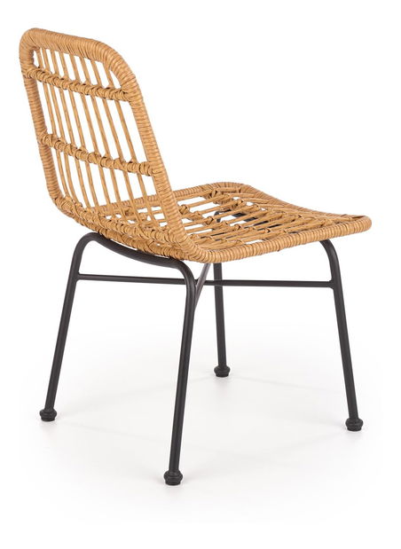 Ratanová židle Katharine (přírodní + černá)