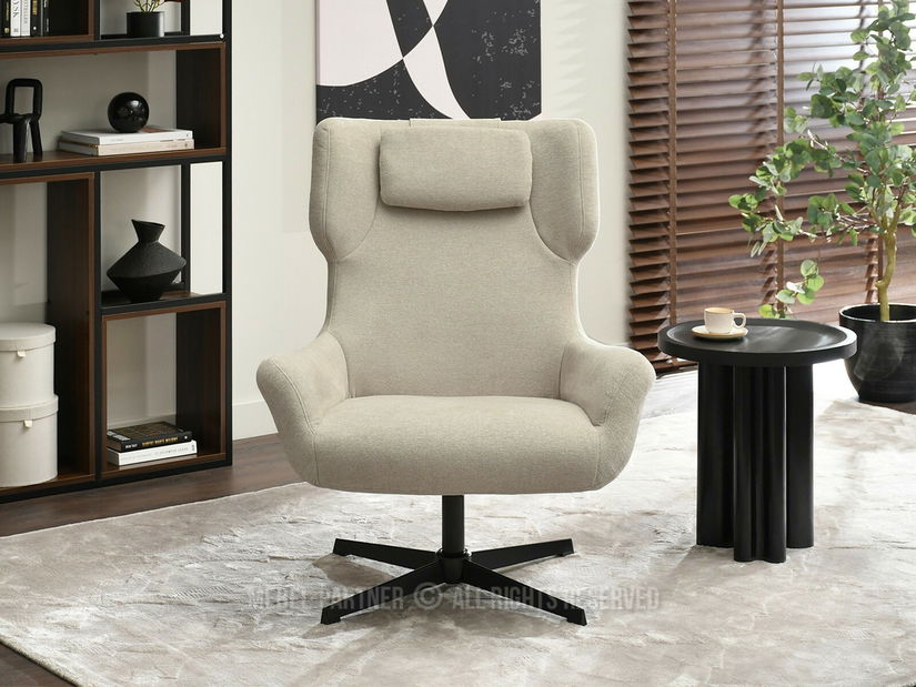 Relaxační křeslo Irventendo (béžová + černá)