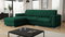Rohová sedací souprava Nazit (tmavě zelená)