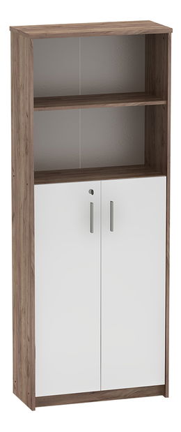 Regál se skříňkou Hansa 2 NEW 10 (kraft dunkel + bílá)