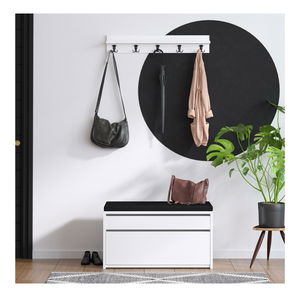 Předsíňová sestava Aliex 26 (bílá + černá)