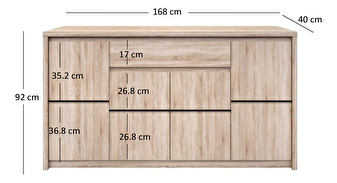 Komoda Noella (dub sonoma)