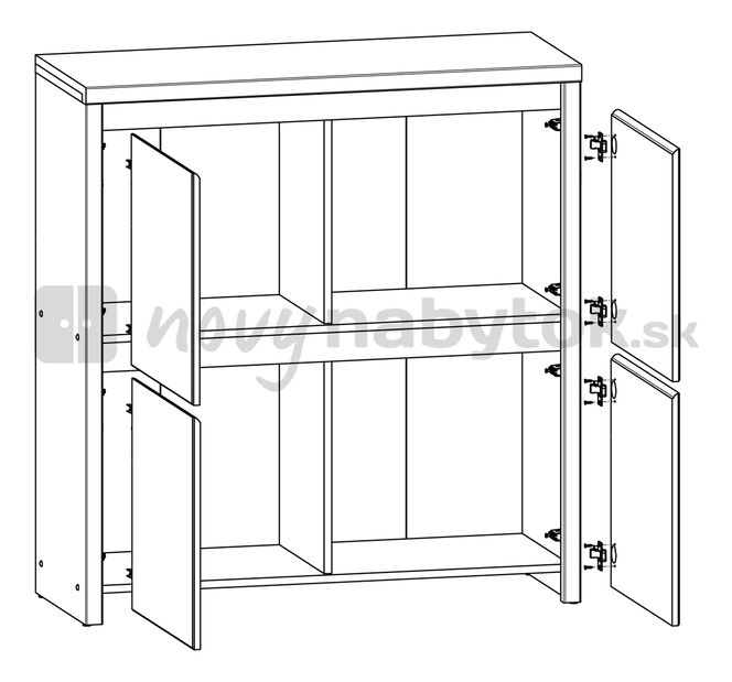Skříňka BRW Kaspian KOM4D (Dub sonoma)