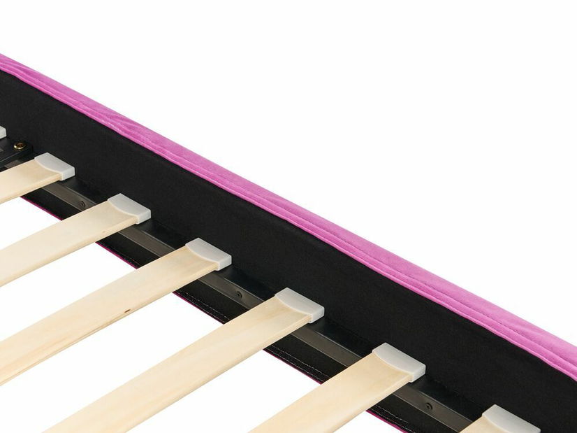 Jednolůžková postel 200 x 90 cm Ferdinand (fuchsiová) (s roštem)