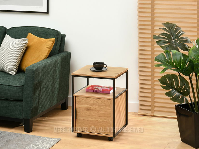 Skříňka Adlo (černý dub + černá)