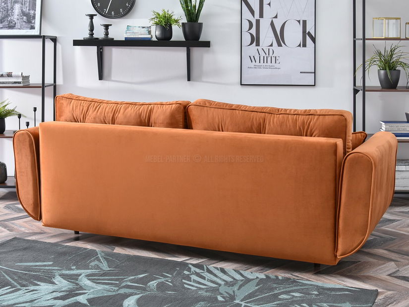 Pohovka dvousedačka Bacteria (měděná + ořech)