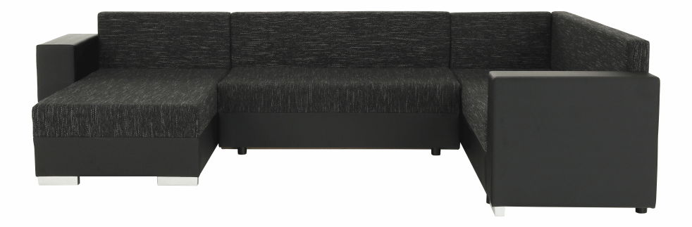 Rohová sedací souprava ve tvaru U Stalira (černá)