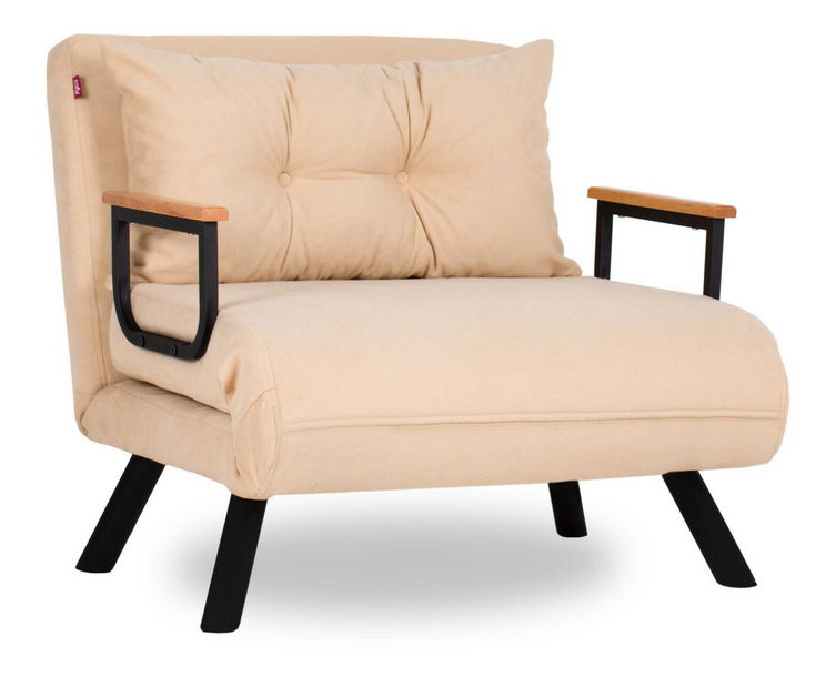 Rozkládací křeslo Sandy (béžová)