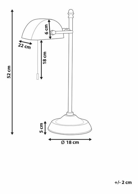 Stolní lampa Marvel (zlatá + zelená)