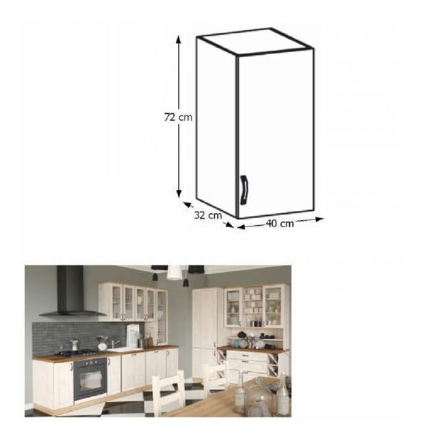 Horní kuchyňská skříňka Regnar G40